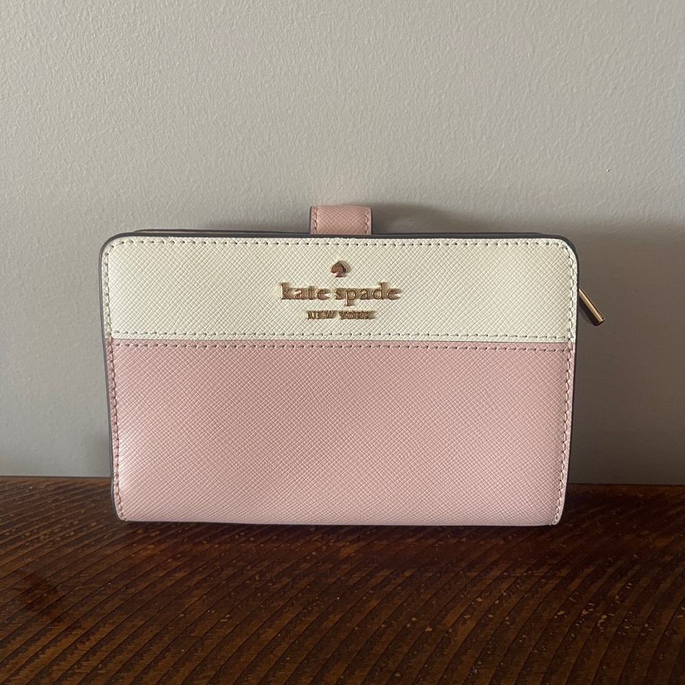 Kate Spade Blush Pink and Cream Wallet
